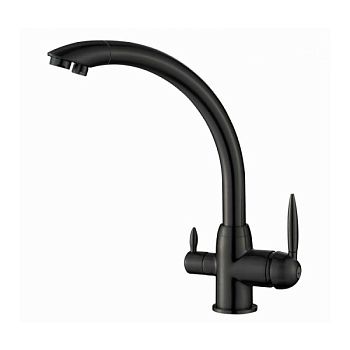 Смеситель для кухни с подключением к фильтру S-L1699T Savol, черный