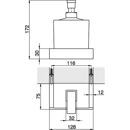 CISAL Quad Дозатор подвесной, цвет матовое стекло/хром, артикул QU09062021 Акция