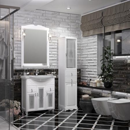 Мебель для ванной Тибет 75 Opadiris Белый матовый, артикул 