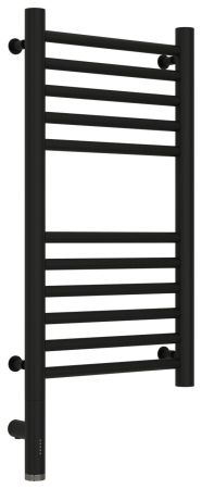 Полотенцесушитель, Сунержа, Богема 3.0, электрический, ширина, мм-332, глубина, мм-75, высота, мм-600, подключение-слева, электрокомплект-МЭМ, материал-нержавеющая сталь, цвет-черный матовый