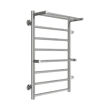 Полотенцесушитель водяной с полкой (правое подключение) Terminus Аврора П8 50х80, хром