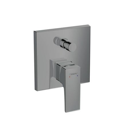 Смеситель для душа, Hansgrohe, Metropol, тип открывания воды-однорычажный, тип регулирования воды-керамический узел смешивания, тип установки-встраиваемый, внутренняя часть-необходимо заказать, цвет-шлифованный черный хром, артикул 32545340