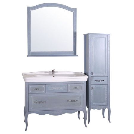 Тумба под раковину ASB-Woodline Модерн 105 Рошфор с белой патиной, артикул 11246