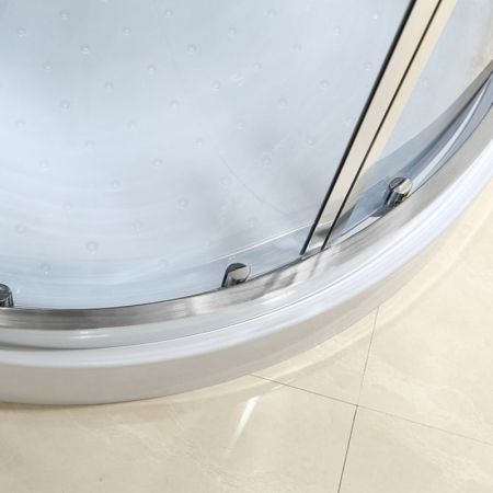 Душевая кабина Black&White Galaxy G5501-100х100 с гидромассажем профиль Серебристый хром задняя стенка Белая, артикул 5501100