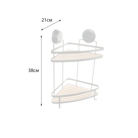 Полка металличеcкая угловая FIXSEN MAGIC  FX-920B-2, черный, артикул FX-920B-2