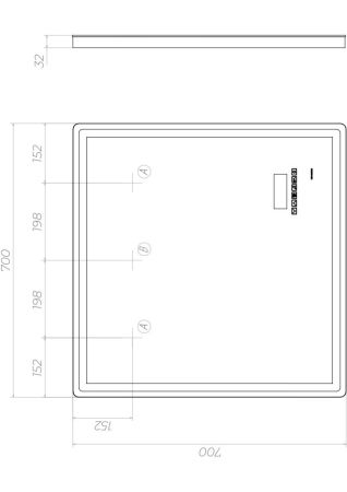 Зеркало VIGO Geometry Media z.GEO.70.Media, 70 см, артикул z.GEO.70.Media
