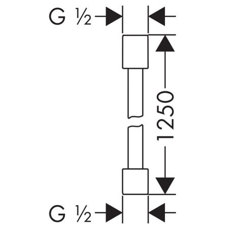 AX Starck Шланг для ручного душа, 1,25 м, ½’, цвет шлифованный никель AX Starck Шланг для ручного душа, 1,25 м, ½’, цвет шлифованный никель
