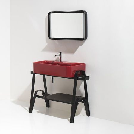 SIMAS HOP  Раковина чаша подвесная 80x50xh18 см, без отв. для смесителя,  цвет RUBINO