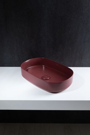 Раковина накладная Allen Brau Fantasy 55 4.11022.BD бордо, артикул 4.11022.BD