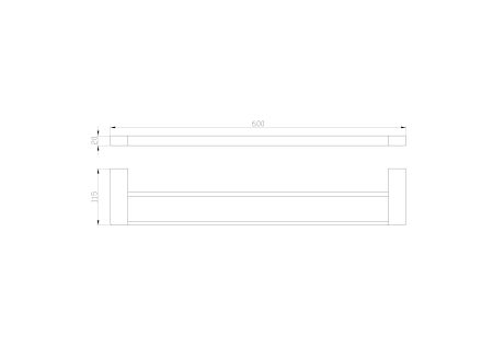 Полотенцедержатель двойной WONZON & WOGHAND, Хром (WW-9511), артикул WW-9511