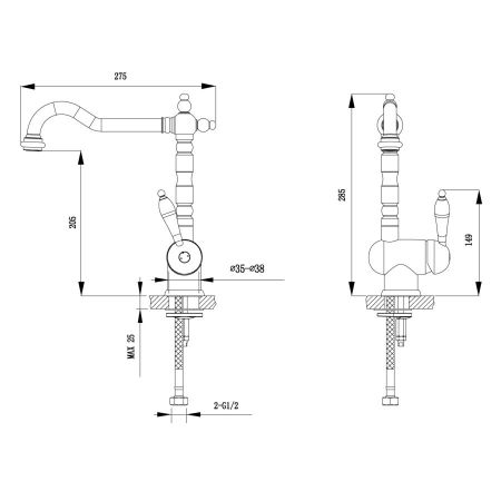 Смеситель для кухни Timo Morea 2406F sandy, артикул 2406Fsandy
