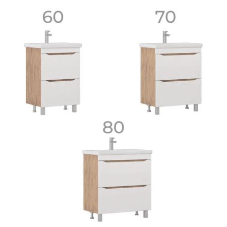 Тумба под раковину напольная VIGO Grani 201 дуб золотой, 60 см, артикул 201 дуб золотой