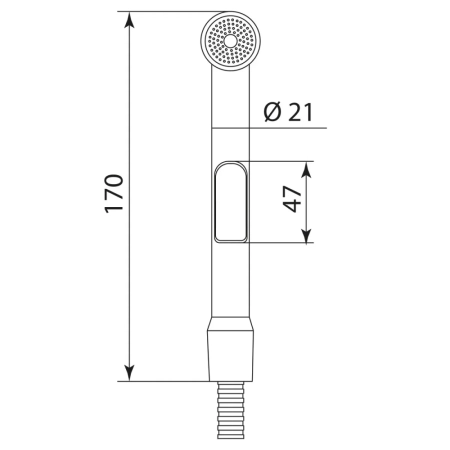 Гигиеническая лейка Славен СЛ-ЗП-118, черный, артикул СЛ-ЗП-118