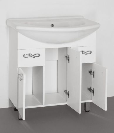 Тумба под раковину Style Line Венеция 75 Белый глянец, артикул ЛС-00000255