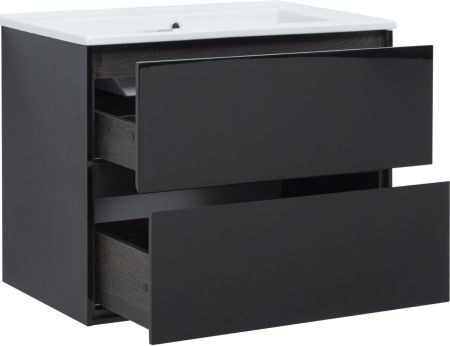 Тумба под раковину Aquanet Милан 80 черный глянец, артикул 00269303