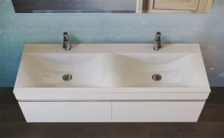 Тумба под раковину Raval Twins 140 подвесная Дуб сонома