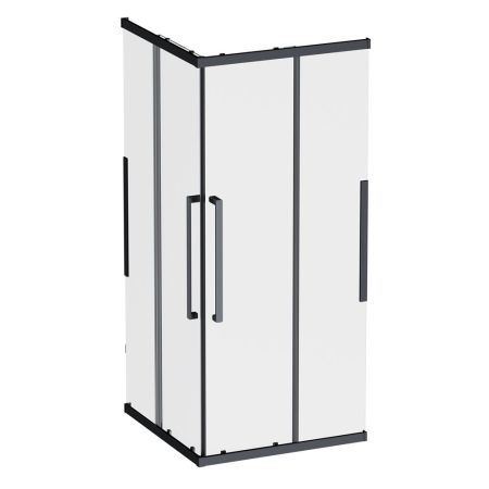 W84G-403-9090-BТ Душевое ограждение Func Square Slide 90х90, черный, прозрачное