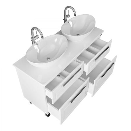 Тумба под раковину Санта Нептун 120 230010 напольная, со столешницей  ( ум. Гамма56), артикул 230010