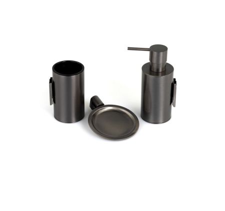 Stil Haus Hashi, настенная металлическая мыльница, цвет оружейная сталь, артикул HS09M(61)