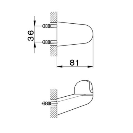 CISAL Shower Держатель для душа, цвет хром, артикул DS00050021