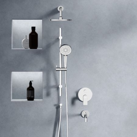 947540000 Apollo встраиваемая душевая система с ванно-душевым смесителем и изливом, хром