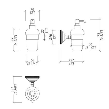 Devon Gemstone Дозатор для жидкого мыла, держатель и помпа золото 24К, артикул GEM730-GK