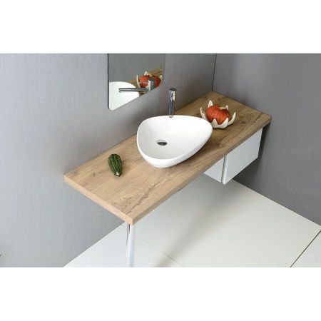 Керамическая раковина-чаша TERUEL на столешницу, 58,5x14x39 см, белый, Sapho Керамическая раковина-чаша TERUEL на столешницу, 58,5x14x39 см, белый, Sapho