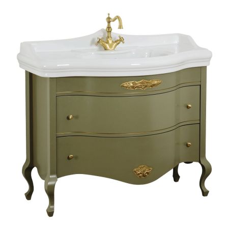 IMPERO База L110xH82xP57 см. для раковины 110 см, 2 выдвижных ящика, цвет: OLIVA, артикул 25962