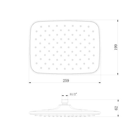 Лейка для верхнего душа Lemark, 1-функциональная (LM8133C), артикул LM8133C