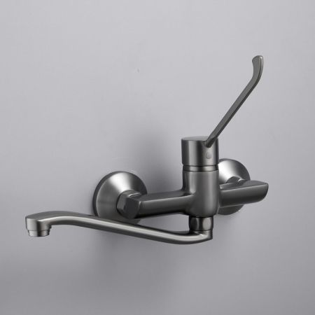 Смеситель для кухни с хирургической ручкой BELZ B79019-3, оружейная сталь