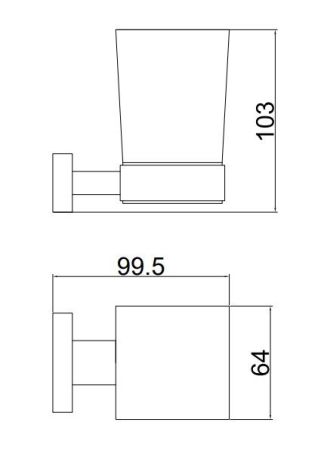 Стакан для ванной комнаты BELZ B90306, черный, артикул B90306