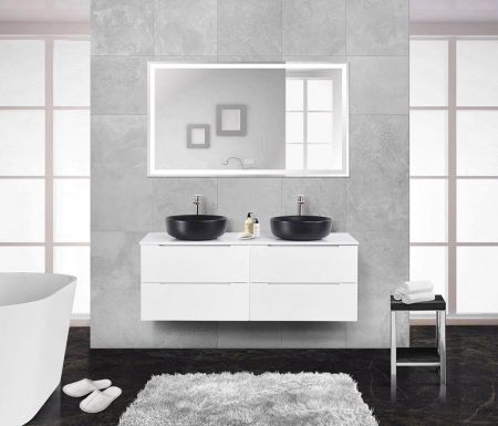 Мебель для ванной комнаты BELBAGNO ETNA-1400 со столешницей, артикул ETNA-700-2C-SO-RG-P