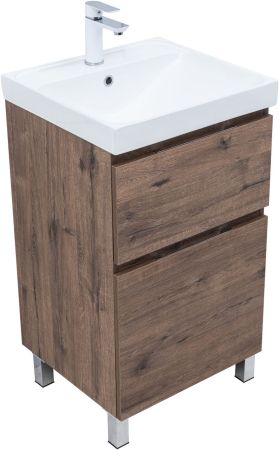 Тумба под раковину Aquanet Алвита New 50 напольная, дуб веллингтон табак, артикул 00344126