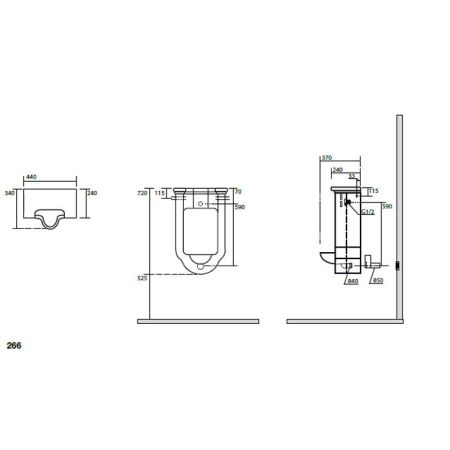 Kerasan Waldorf Писсуар подвесной с сифоном и комплектом крепежей, цвет черный, артикул 413004nero lucido