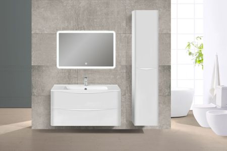 База под раковину Paola 1000 подвесная, 2 выкатных ящика soft close, G.White, артикул VMC-2P100GW