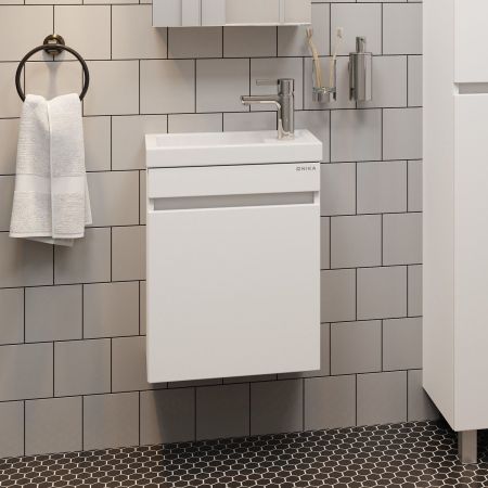 Тумба Onika Милтон 45 подвесная, белая (ум. Фостер 45), артикул 104513