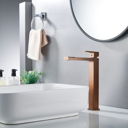 Смеситель для раковины высокий Knotlor KN-24/RBP, бронза