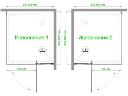Душевой уголок Royal Bath  RB  HPVD-C 90х100х200 (матовое), артикул RB1090HPVD-C