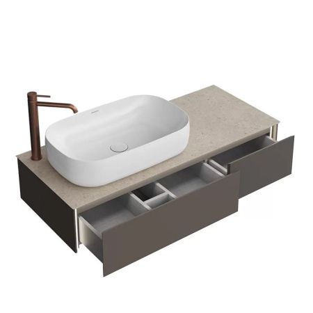 Тумба MAGICA подвесная 120, 2 ящика, вечерний серый матовый