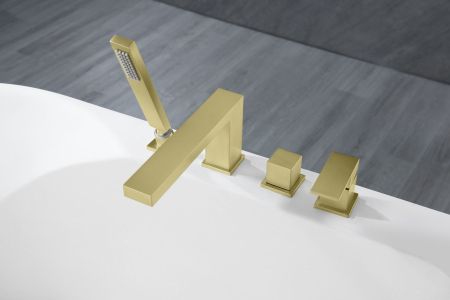 Смеситель для ванны с душем, врезной Timo Selene 2130/17Y золото матовое, артикул 2130/17Y