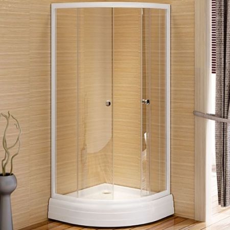 Душевой уголок Radomir 80x80 1-09-1-0-0-0060 профиль Белый стекло прозрачное, артикул 1-09-1-0-0-0060