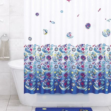 Штора для ванны WasserKRAFT Salm SC-13101 Море, артикул SC-13101