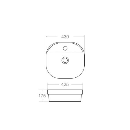 Раковина чаша Maretti FL13NS37-844, белая, артикул FL13NS37-844