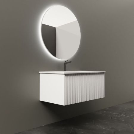 Тумба под раковину подвесная La Fenice Terra FNC-01-TER-B-80, белая, артикул FNC-01-TER-B-80