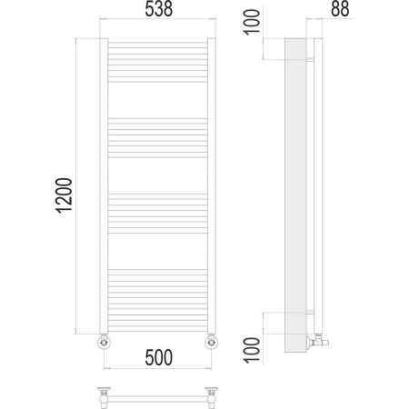 Полотенцесушитель водяной Terminus Альба П18 50х120, артикул 4670078530462