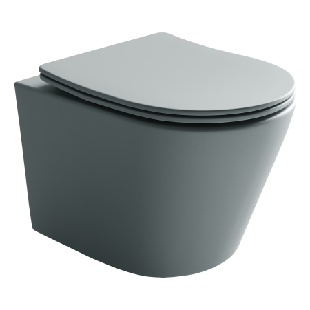 Подвесной унитаз Balearica Rimless (цвет Антрацит Матовый) CN6000MH