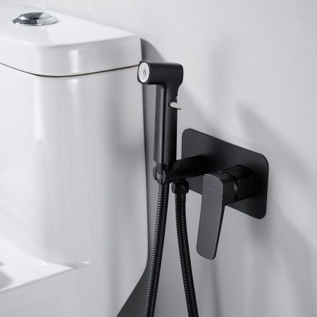 Гигиенический душ со смесителем Shevanik S9905H, черный, артикул S9905H