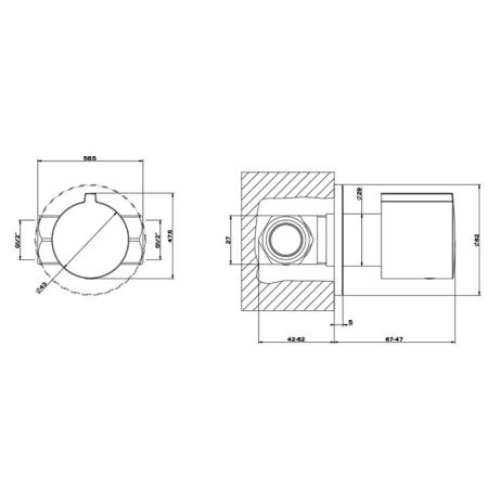 Gessi Emporio Emporio shower Внешняя часть для запорного вентиля, цвет: Chrome, артикул 18763#031