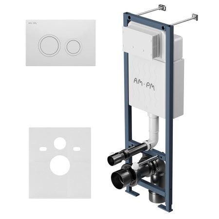 I012711.0101 ErgoFit инсталляция для подвес унитаза с клавишей ErgoFit L пластик, белый глянцевый, артикул I012711.0101