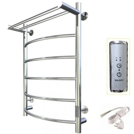 Электрический полотенцесушитель Тругор ПЭК 5 П СП 80x50 с полкой Хром